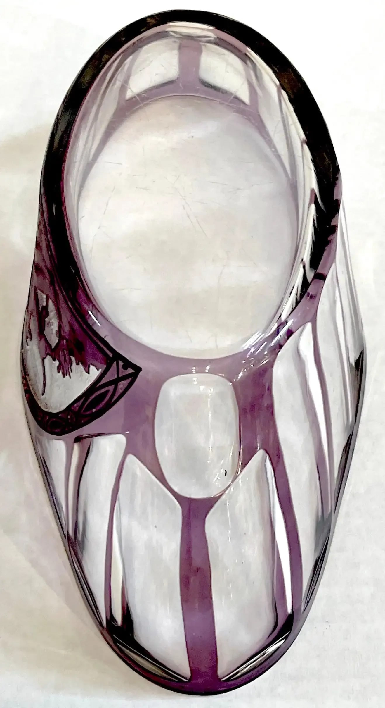 Early 20th Century Val Saint Lambert Amethyst Cut to Clear 'Diana the Huntress' Centerbowl - 10