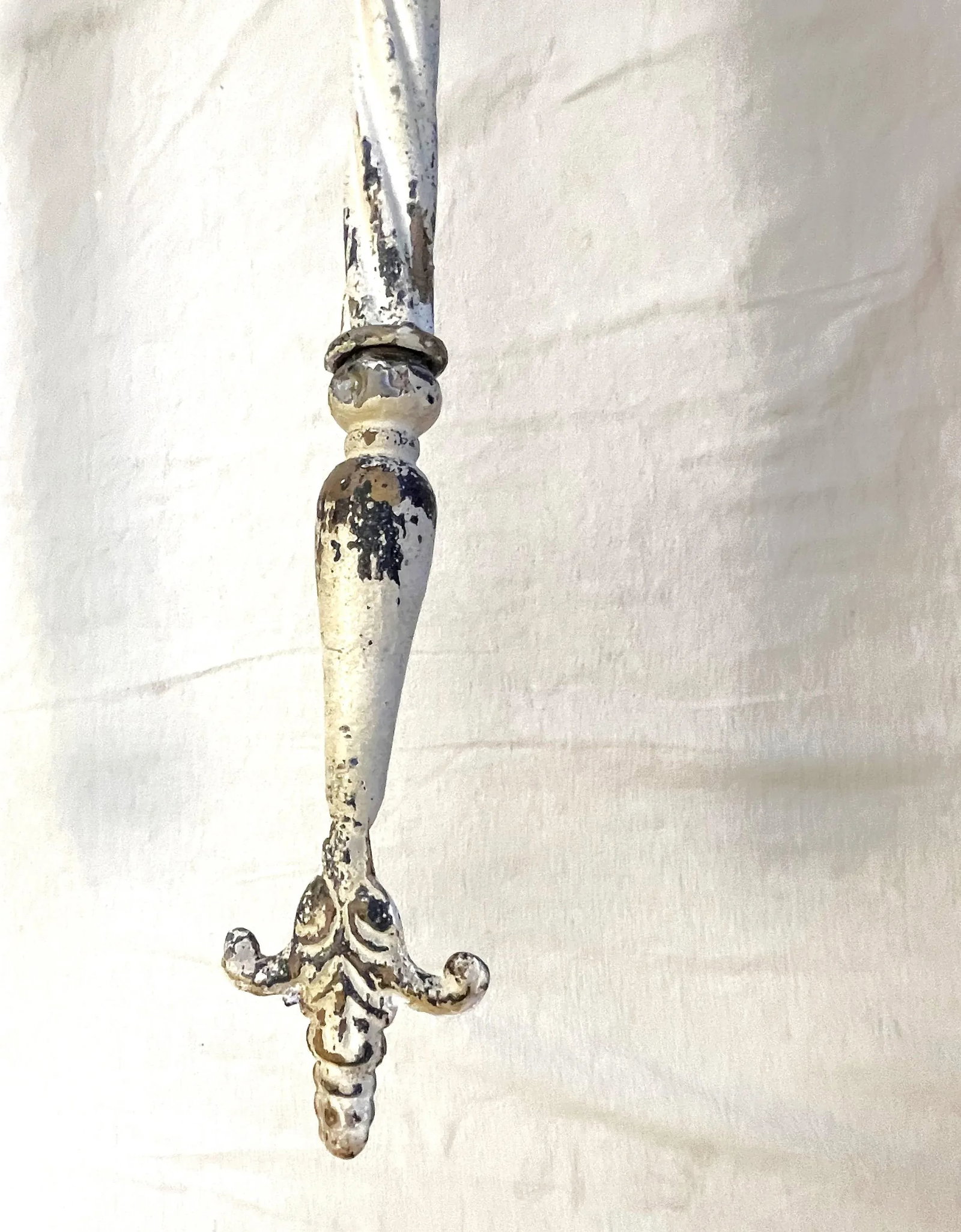 Adjustable Length Rustic French Farmhouse Indoor Wall Sconces With Matching Lampshades- a Pair - 11