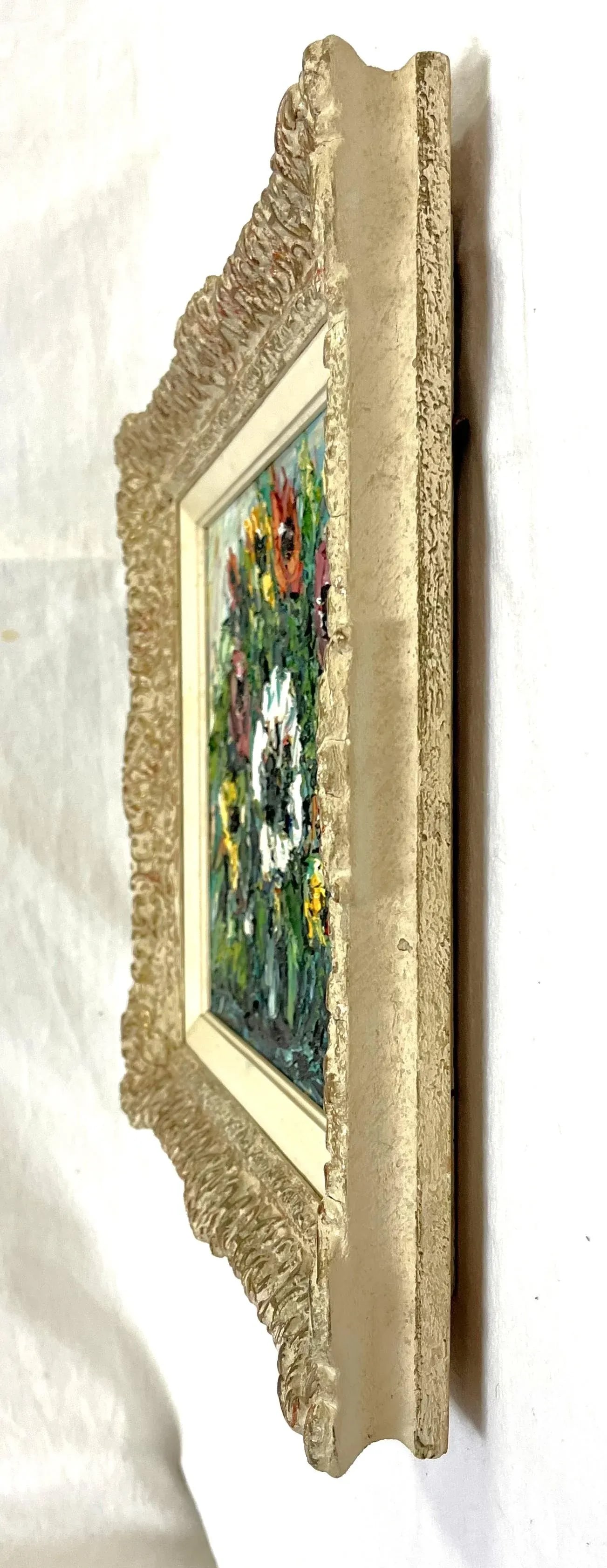 Original Impasto-Style Still Life Floral Painting Oil on Canvas Board - 6