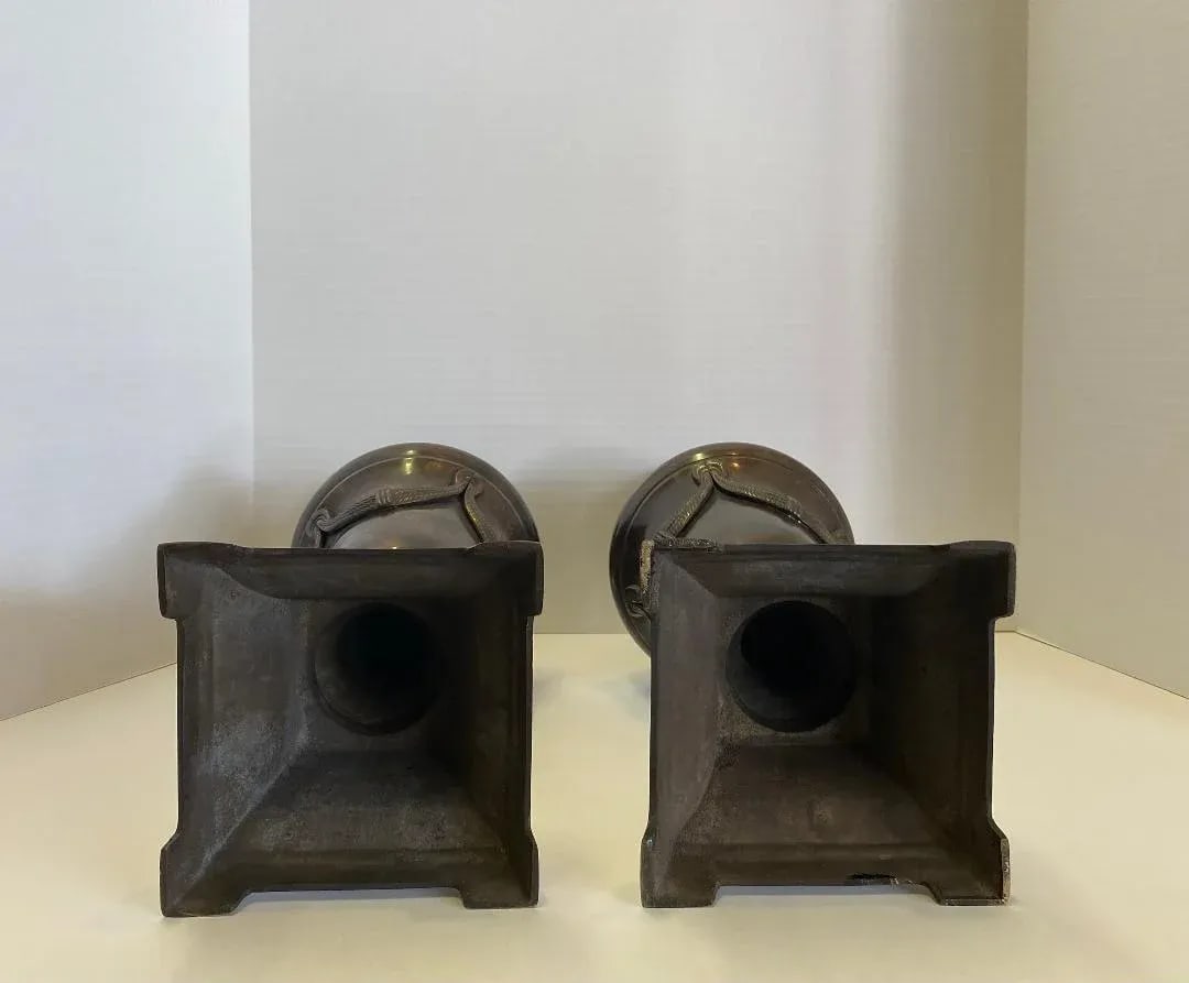 Antique Bronze Vases a Pair - 8