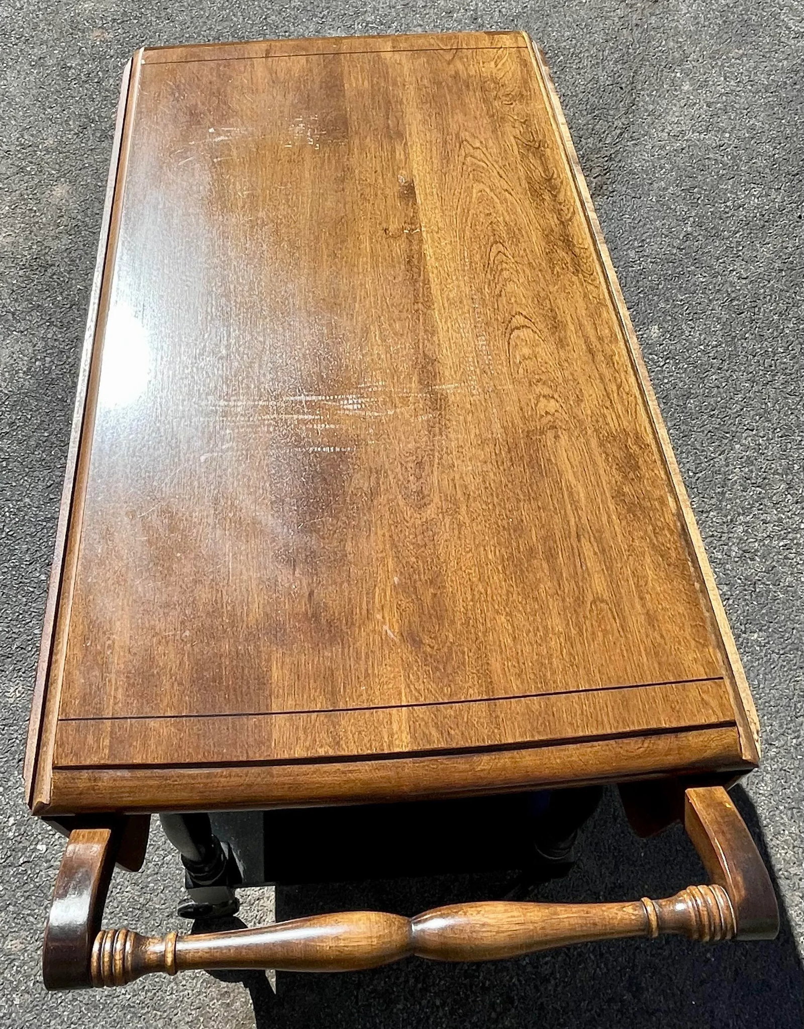 Hitchcock Style Drop Leaf Tea Wagon - 6