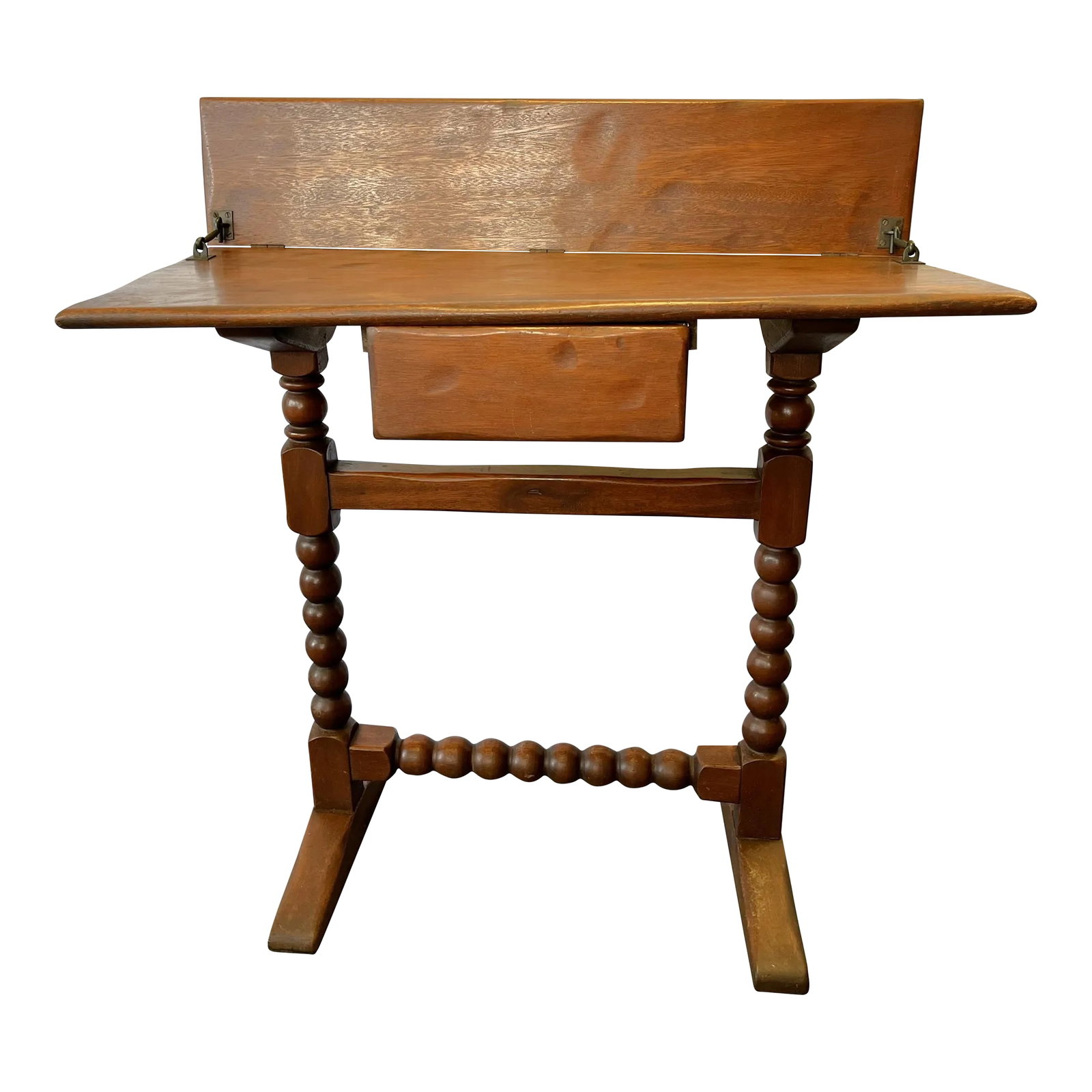 Antique Ship's Navigation Table Handmade of Solid Wood With Barley Twist Legs (1 of 13)