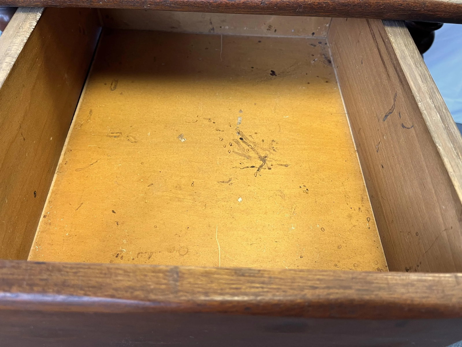 Antique Ship's Navigation Table Handmade of Solid Wood With Barley Twist Legs - 9