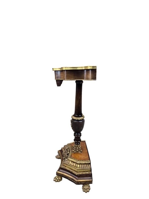 Vintage French Louis XV Style Walnut & Gilt Bronze Console Table - 2