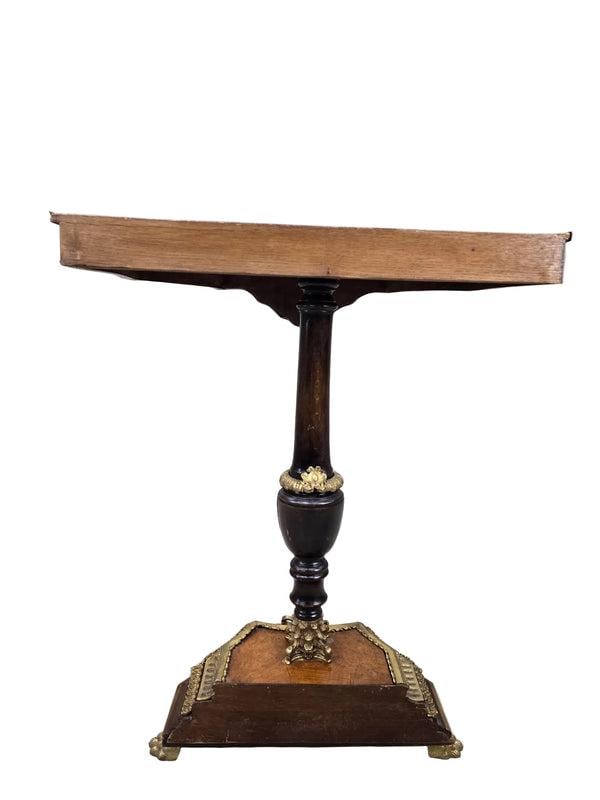 Vintage French Louis XV Style Walnut & Gilt Bronze Console Table - 4