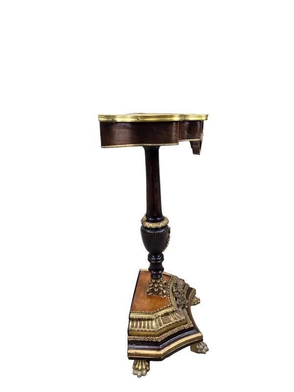Vintage French Louis XV Style Walnut & Gilt Bronze Console Table - 5