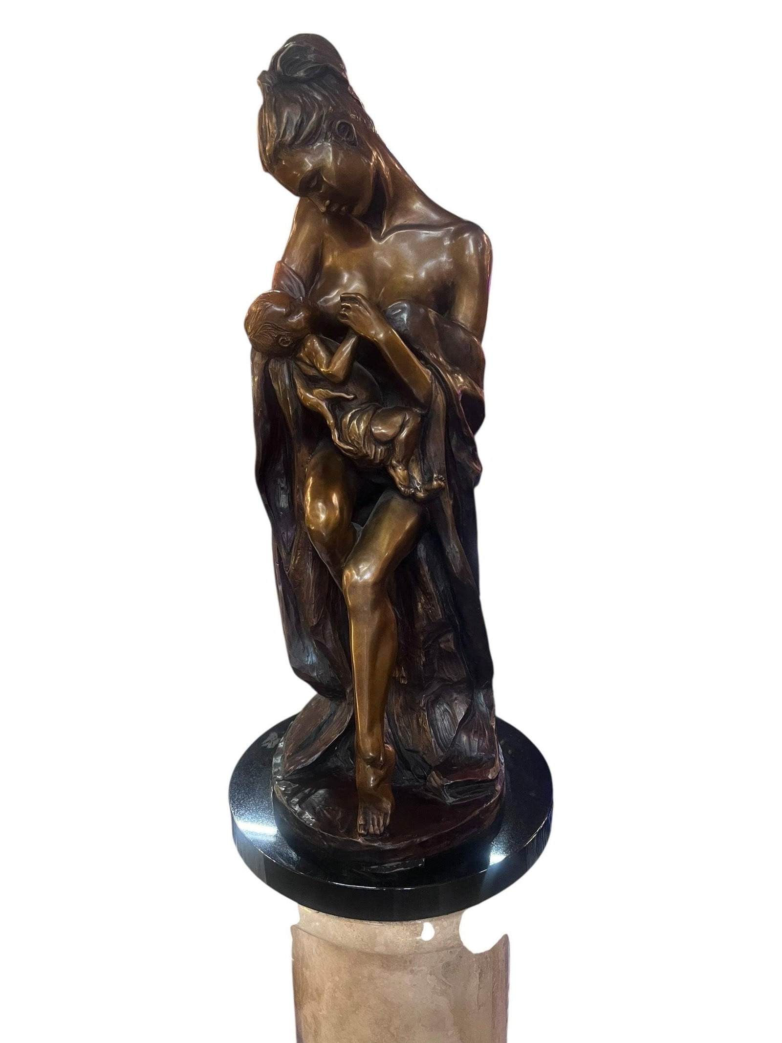 Vintage Mother and Child Bronze SculptureBy Rebecca Ghiglieri - 6