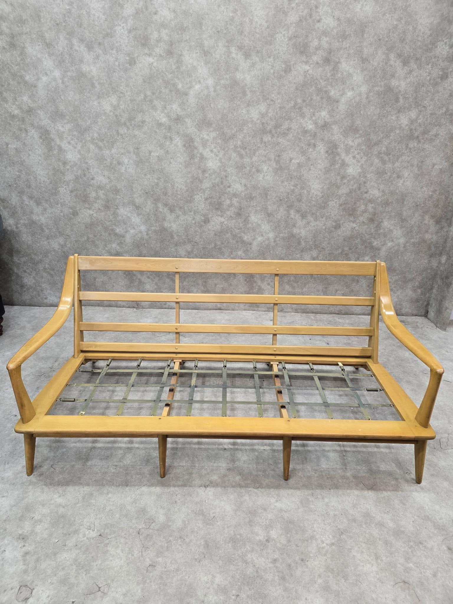 MCM Heywood Wakefield Aristocraft Sofa Newly Reupholstered - 7