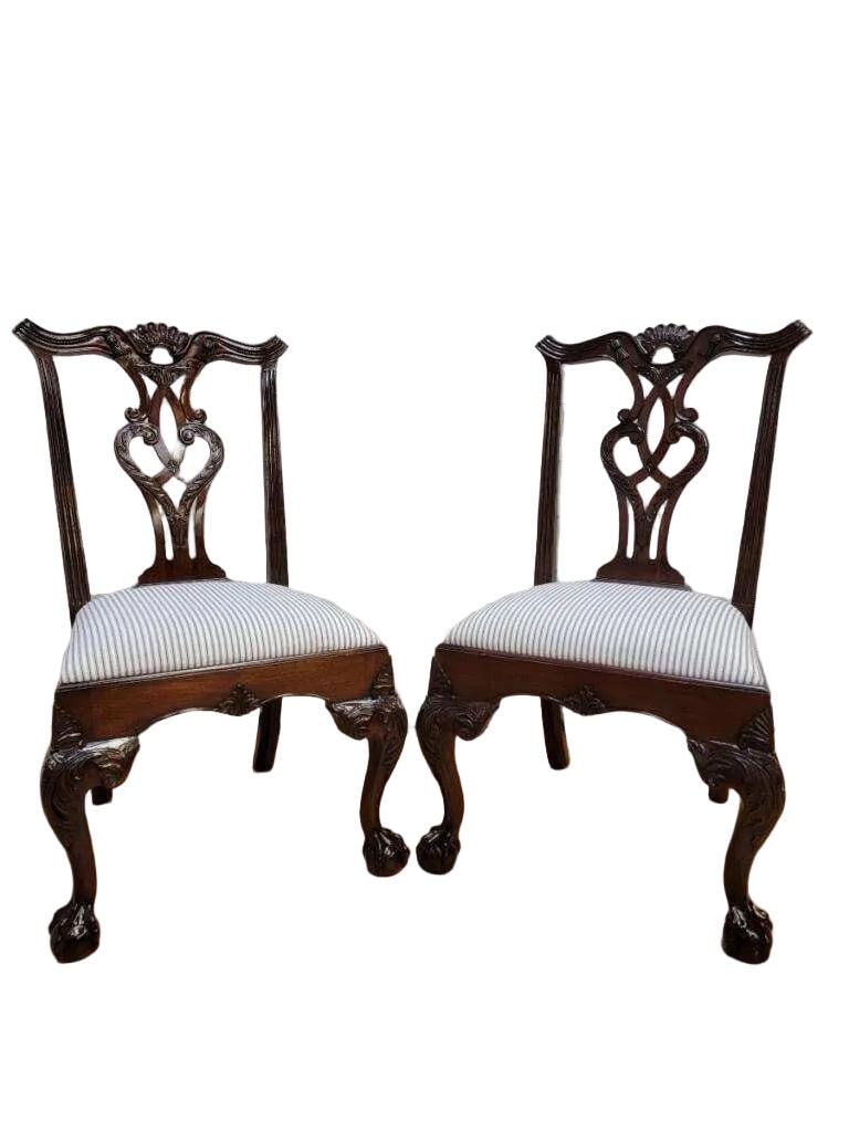 Vintage Chippendale Style Dining Chairs by Henredon - 6 - 5