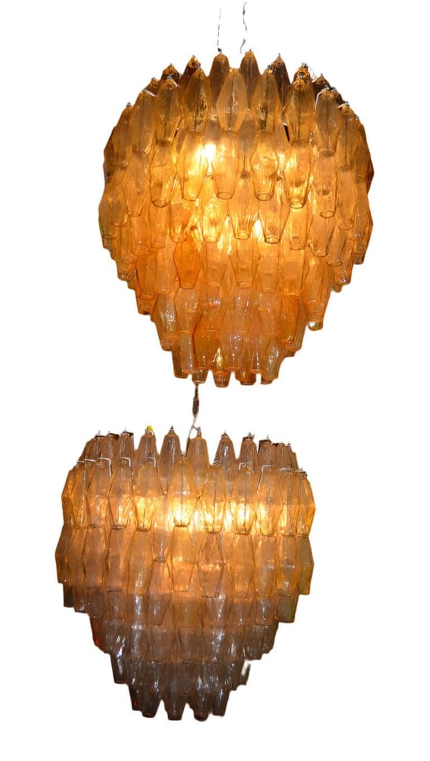 Vintage Modern Italian Glass Chandelier by Carlo Scarpa for Venini - 8