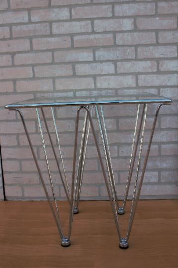 MCM Geometric Inverted Pyramidal Side Table - 2