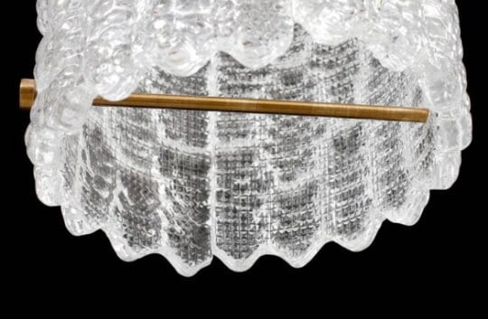 MCM Crystal Pendant Lights by Orrefors - Pair - 4