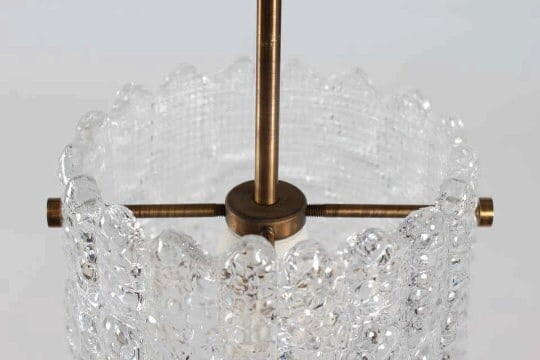 MCM Crystal Pendant Lights by Orrefors - Pair - 7