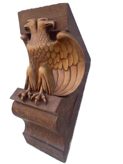 Antique Architectural Salvage Eagle Corbels - Pair - 3