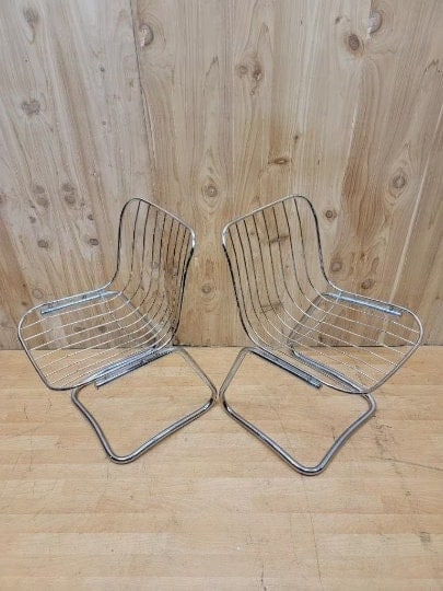 MCM Mod Cantilever Dining Chairs by Gastone Rinaldi - 4 - 5