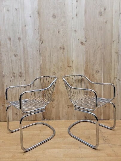 MCM Mod Cantilever Dining Chairs by Gastone Rinaldi - 4 - 8