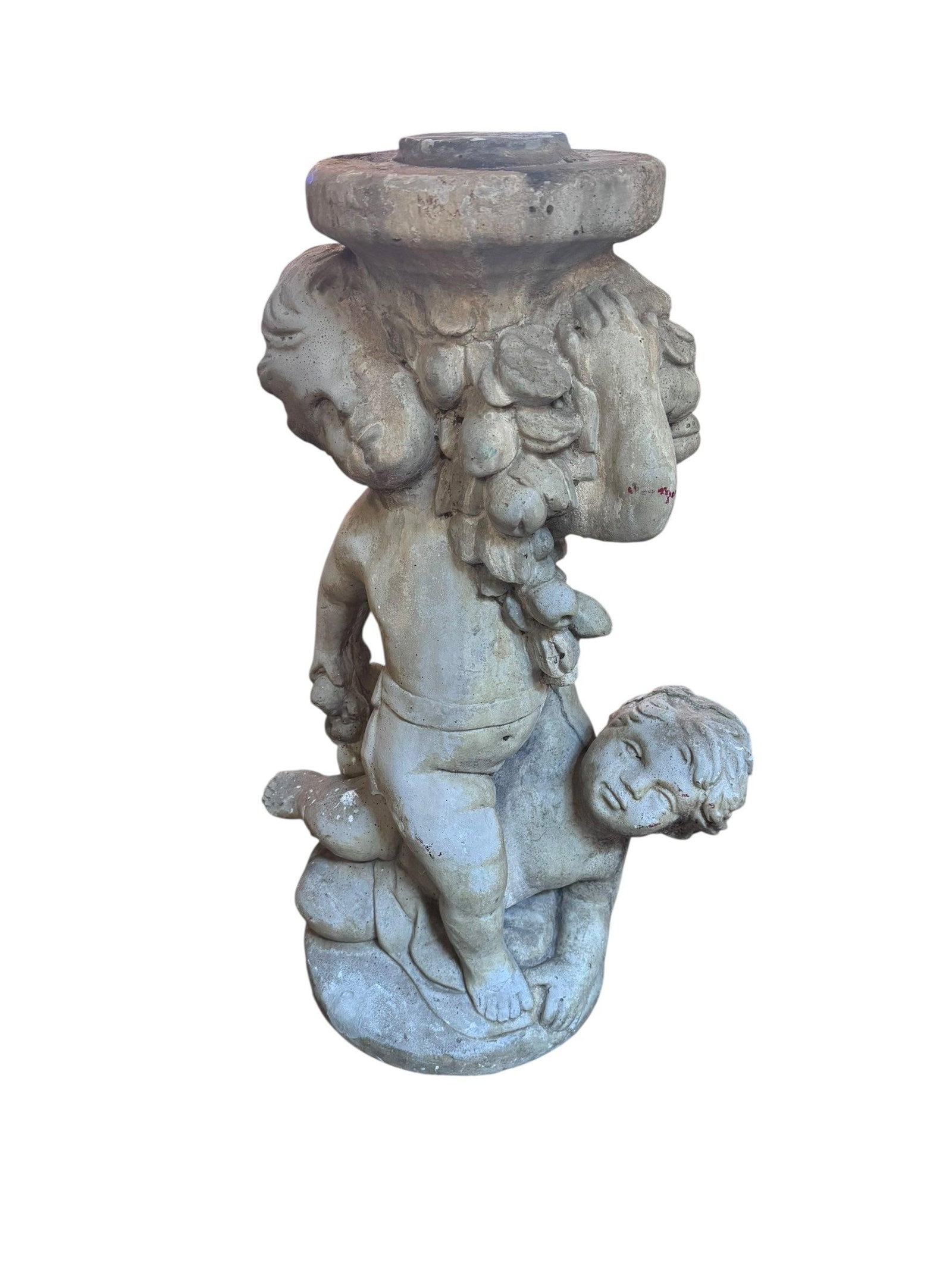 Vintage Neoclassical Style Cherub/Putti Garden Sculpture - 3