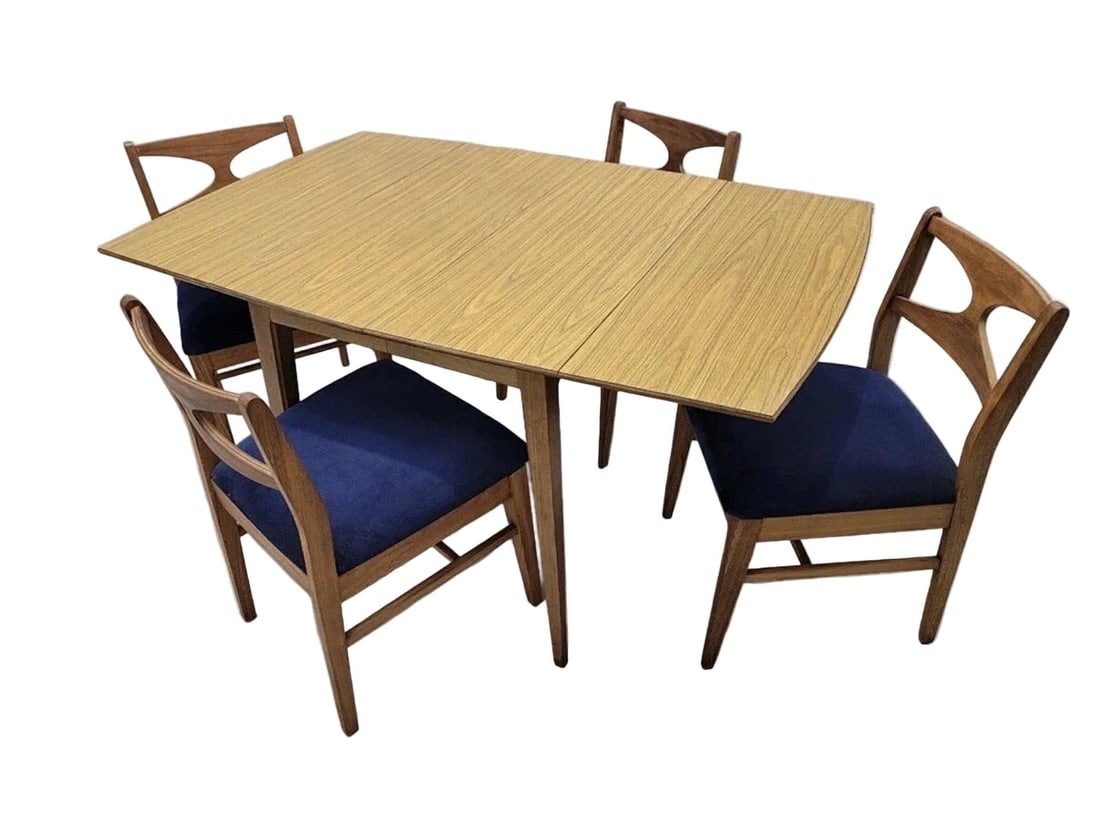 MCM Drop Leaf Dining Table and 6 Chairs by Broyhill Brasilia - 5