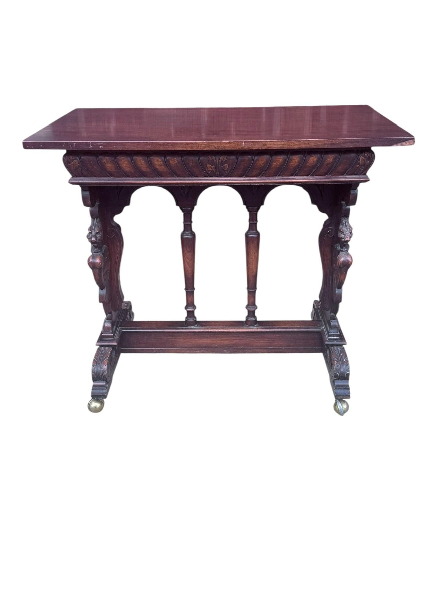 Antique Italian Renaissance Revival Style Console Table - 7
