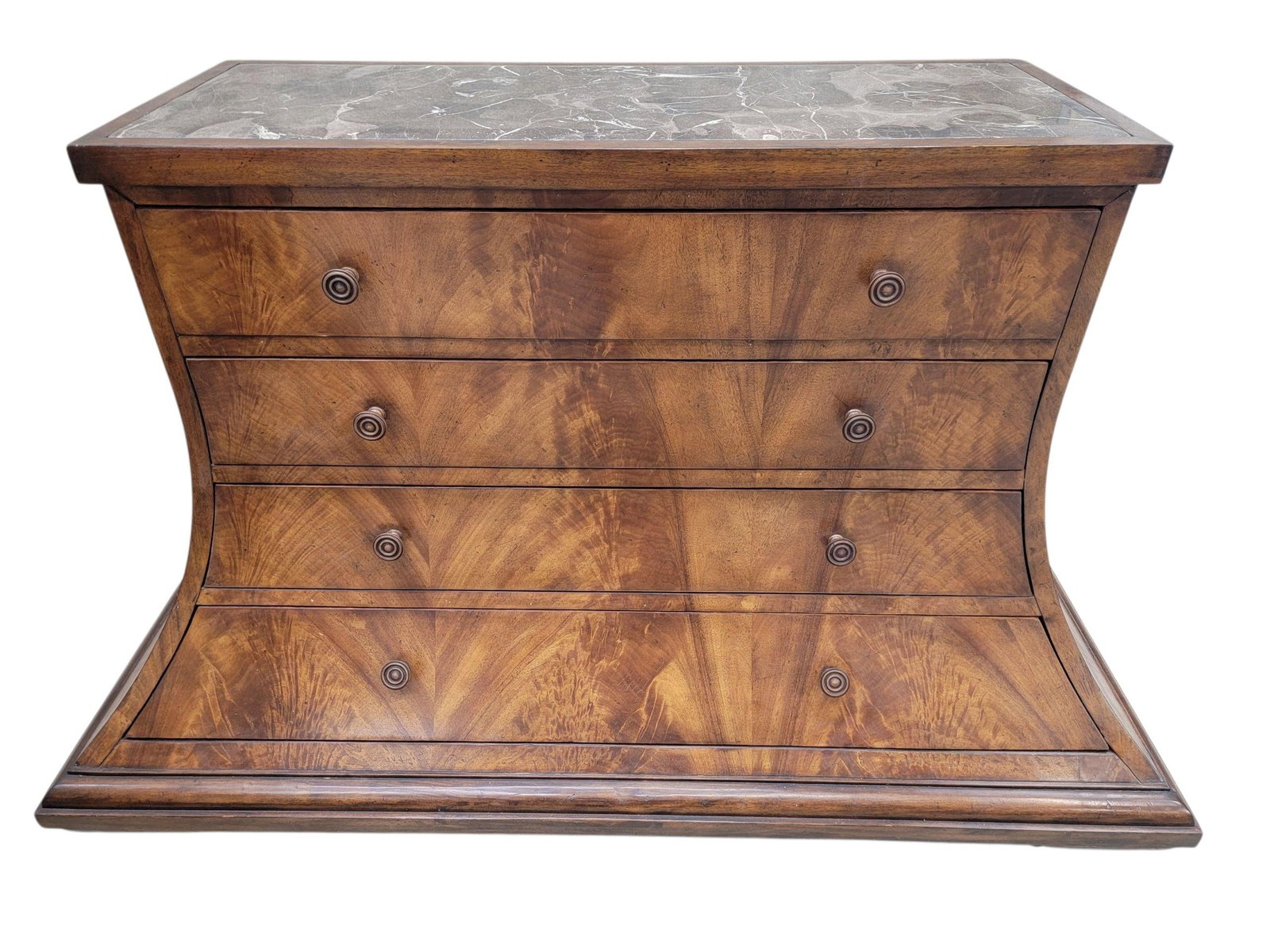 Vintage Arched Burl Dressers Monarch Furniture for Century - Set of 2 - 7