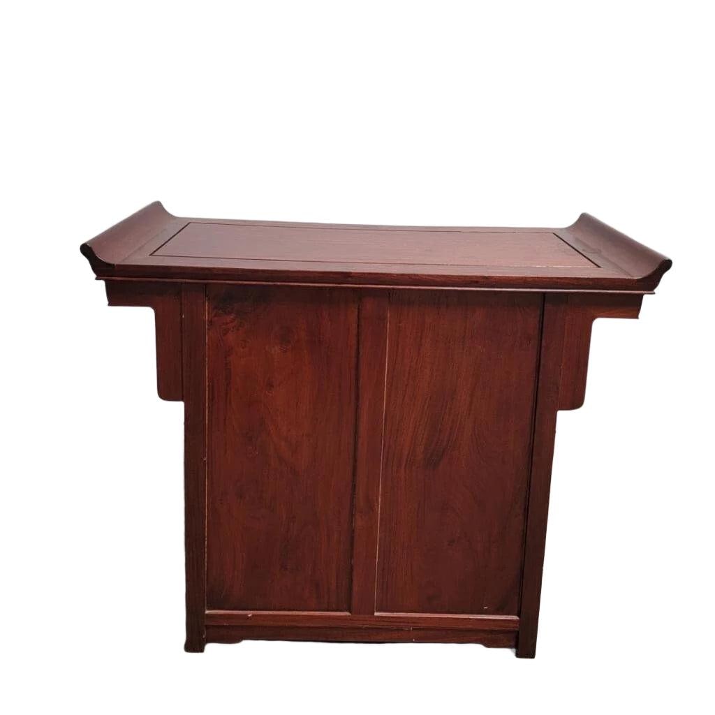 Vintage Asian Modern Pagoda Style Altar Storage Cabinet - 7