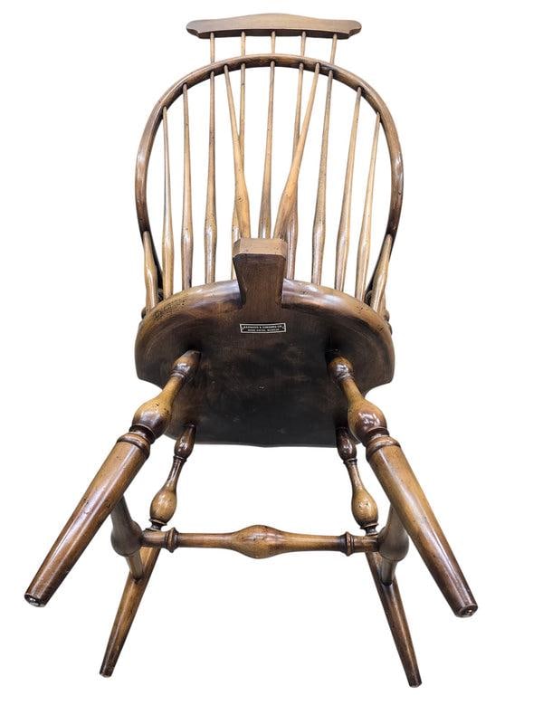 Antique Windsor Bow back Spindle Armchair - 3