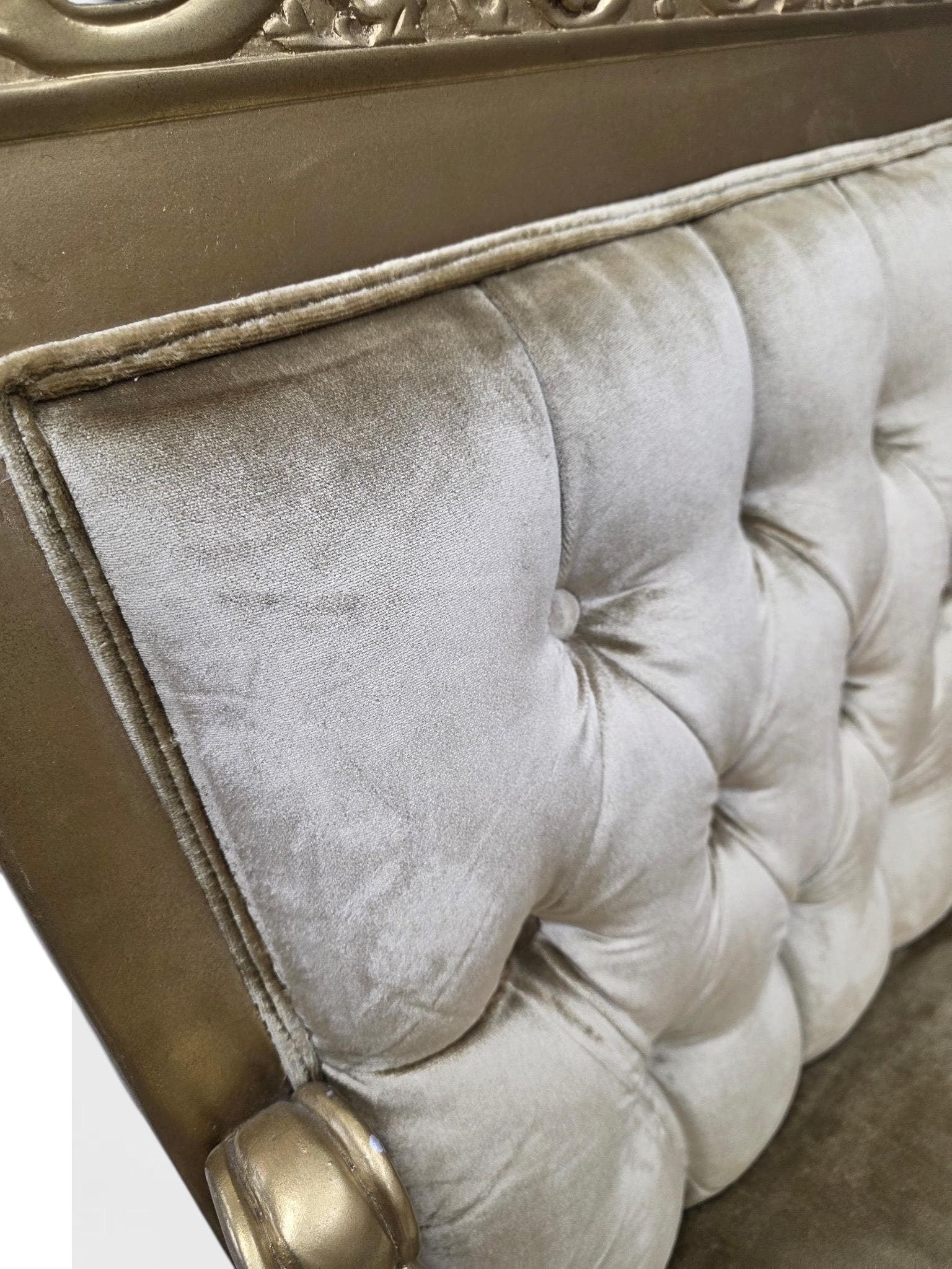 Vintage Neoclassical Empire Swan Arm Giltwood Lounge Chairs Newly Reupholstered - Pair - 7