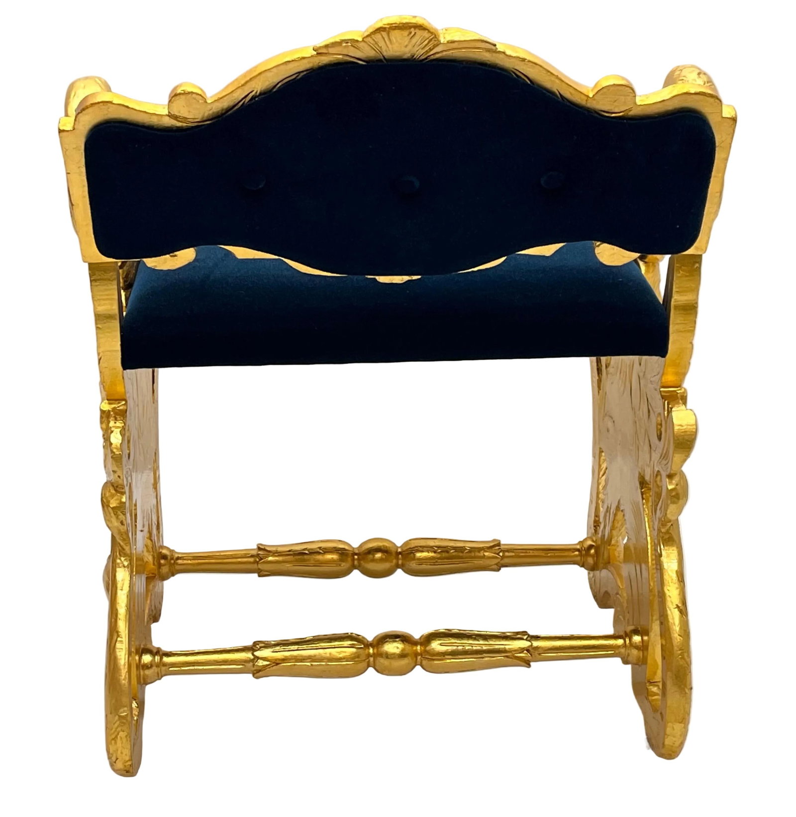 Antique Federal Style Carved Swan and Eagle Carousel Bench Newly Reupholstered - 2