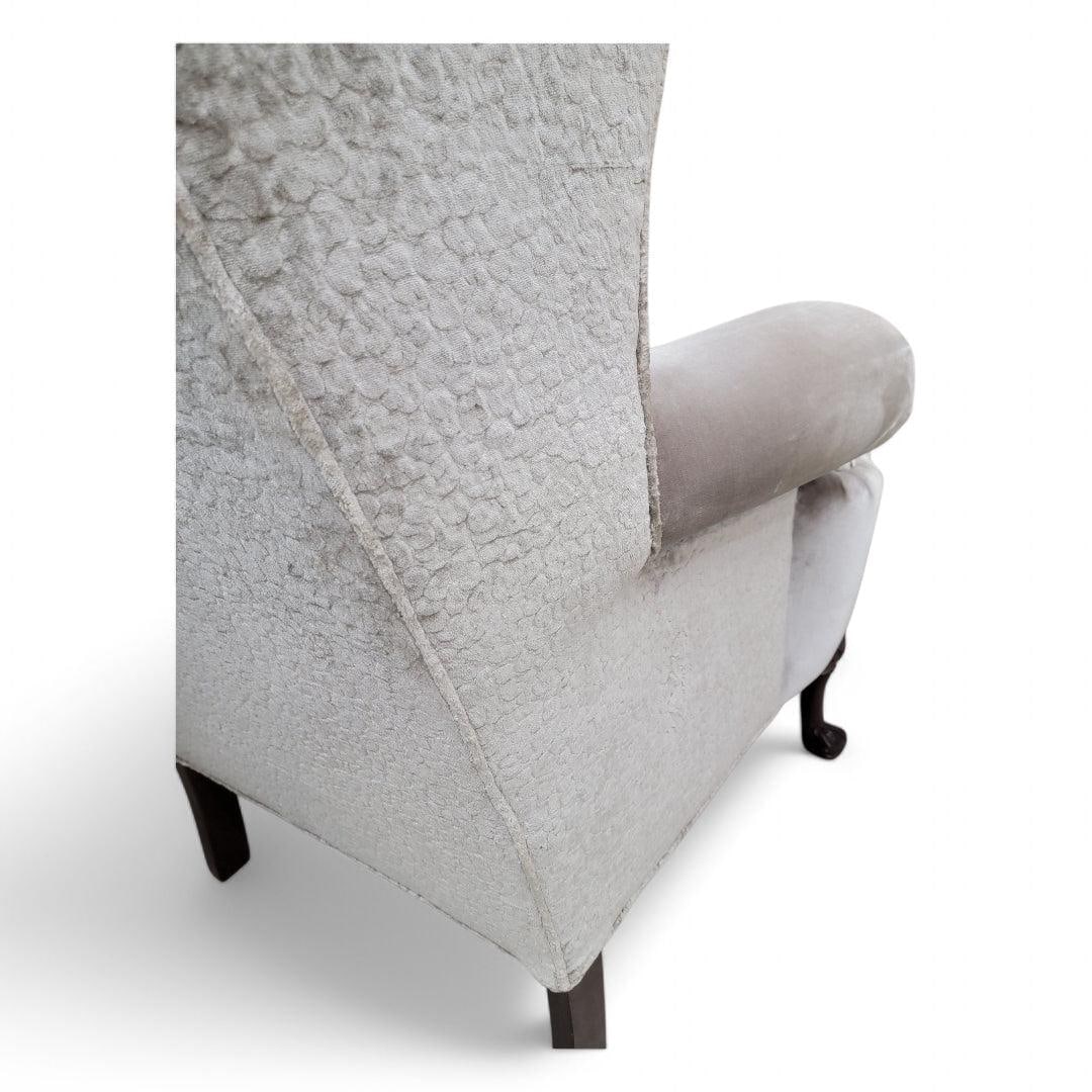 Vintage Queen Anne Style Wingback Lounge Chairs - Pair - 7