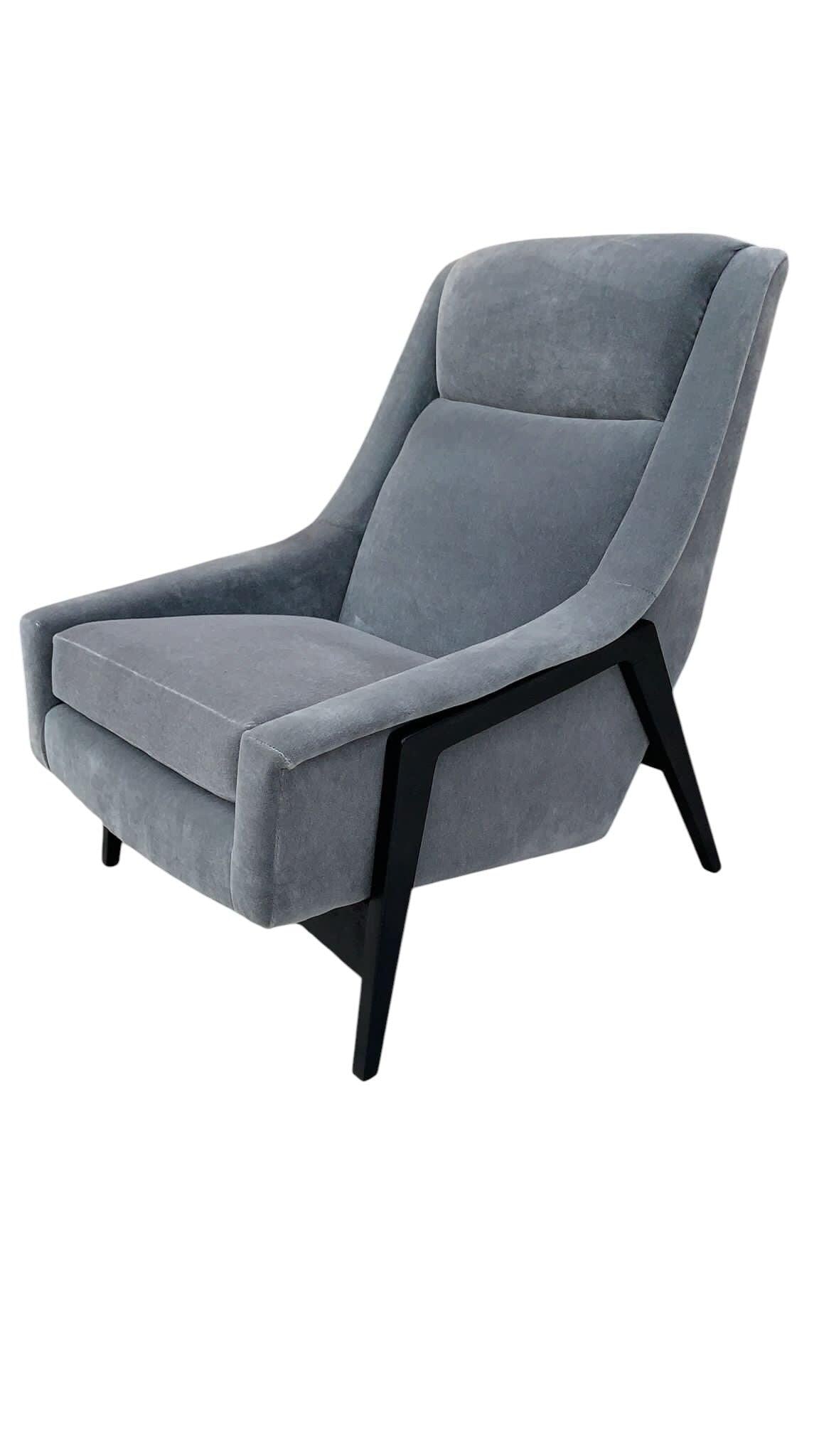Mid Century Modern Folke Ohlsson for DUX Lounge Chair Newly Reupholstered in Mohair - 2