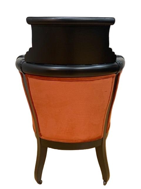 Victorian Figural Ebonized Frame Tub Chair - 4
