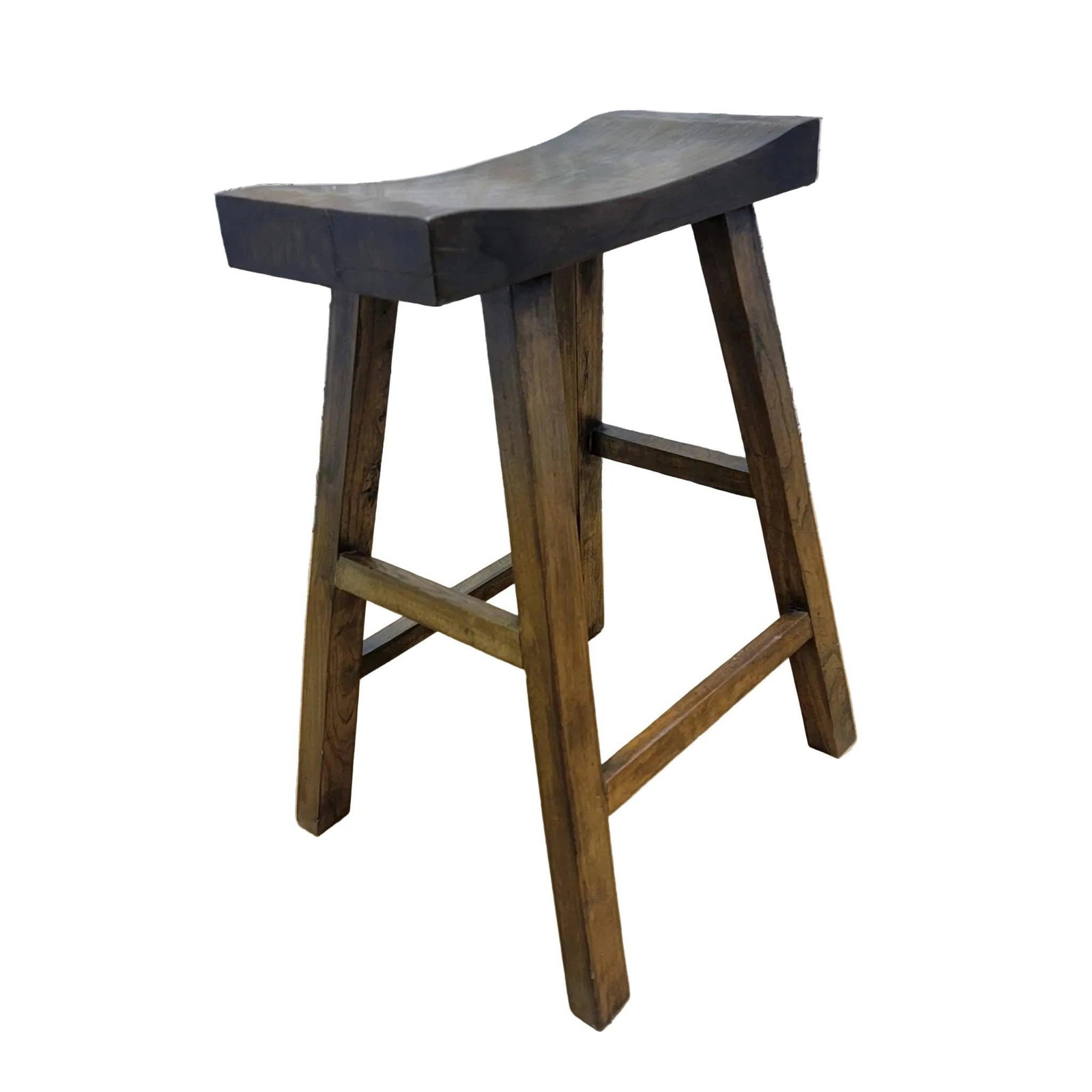 Antique Shanxi Province Elm Stool - 2