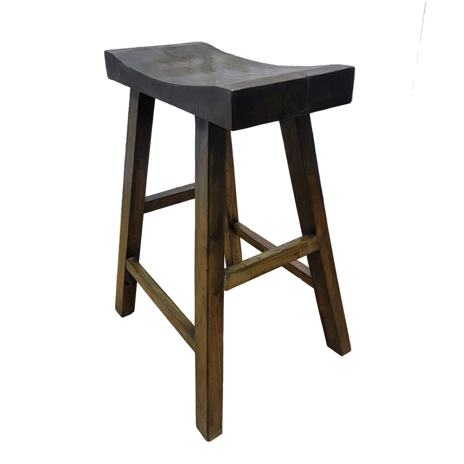 Antique Shanxi Province Elm Stool - 4