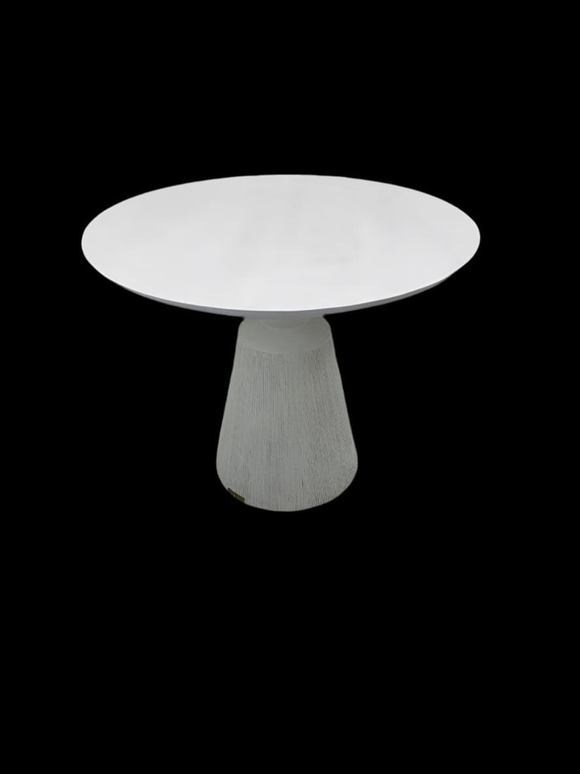 Organic Modern Cast Stone Fisher Patio Table by Summer Classics - 4