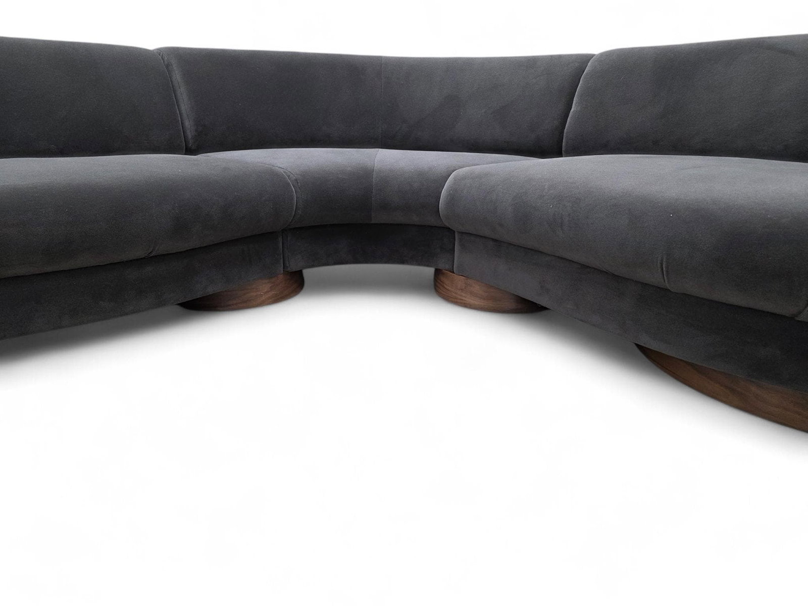 Postmodern Vladimir Kagan Style Serpentine Sectional Sofa by Weiman Newly Reupholstered - 8