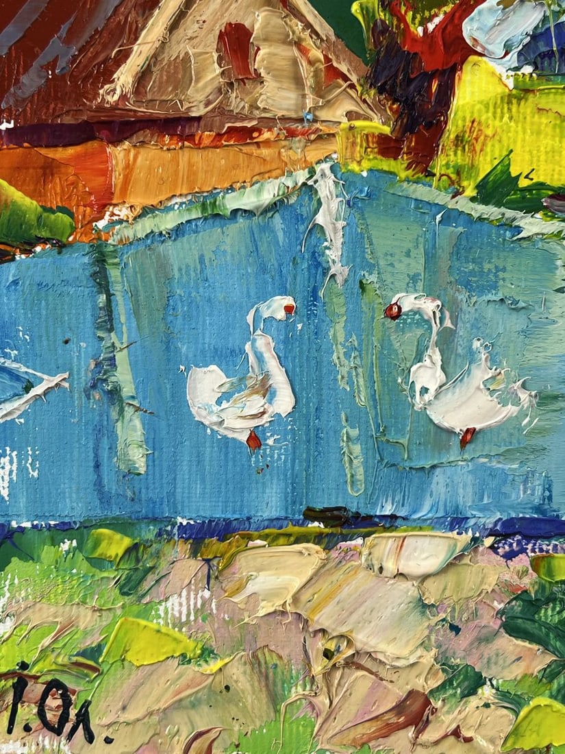 Oil painting Near the House in the Village Oleksiy Ivanyuk - 5