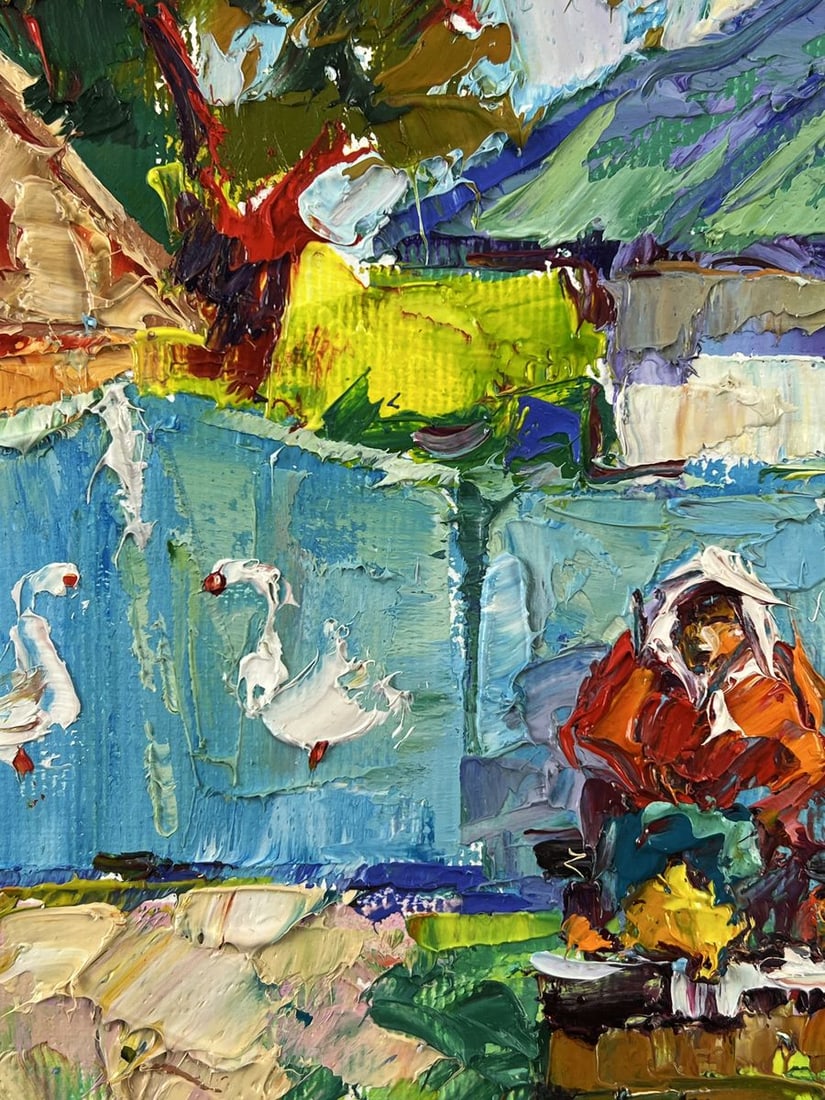 Oil painting Near the House in the Village Oleksiy Ivanyuk - 6