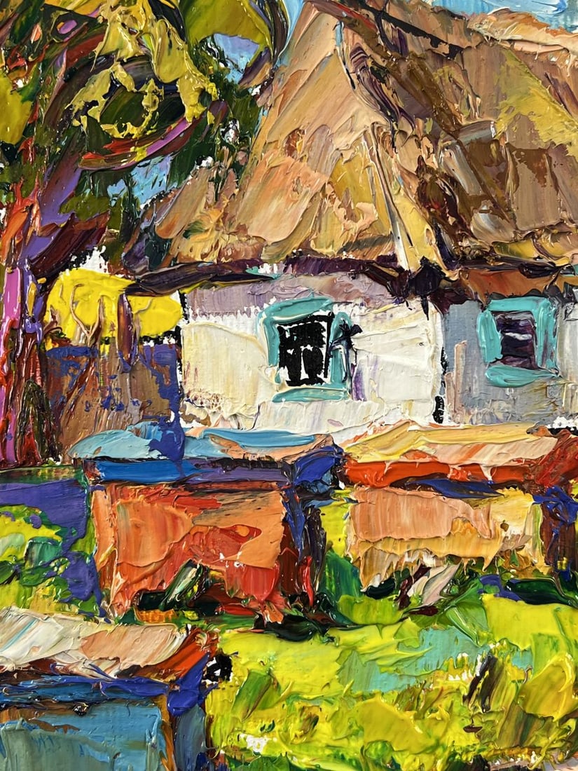 Oil painting Bee Apiary in the Village Oleksiy Ivanyuk - 4