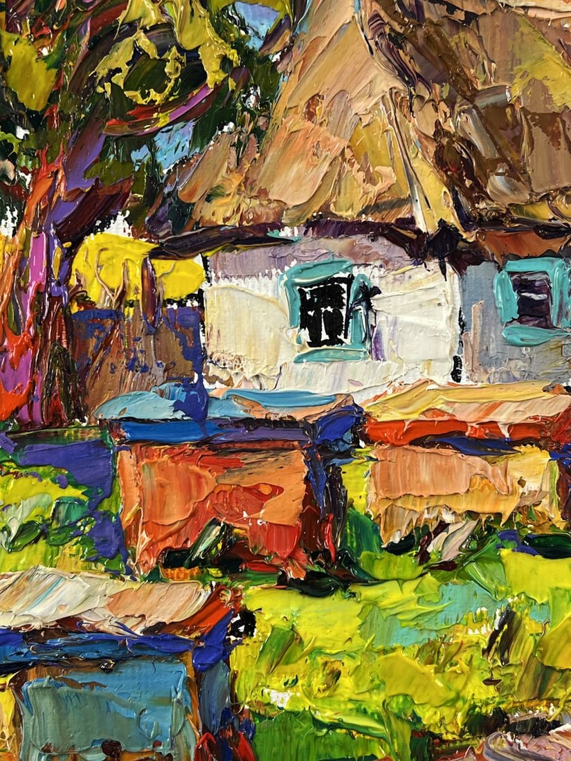 Oil painting Bee Apiary in the Village Oleksiy Ivanyuk - 5