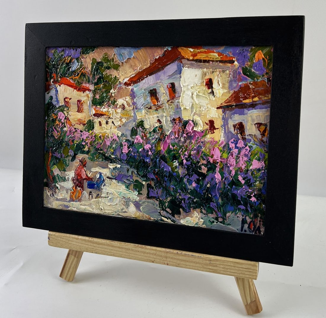 Oil painting Elderberry is blooming in the city Oleksiy Ivanyuk - 2