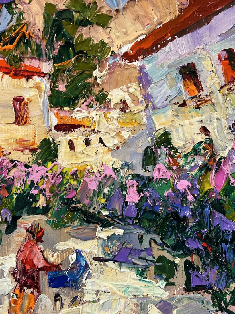 Oil painting Elderberry is blooming in the city Oleksiy Ivanyuk - 4