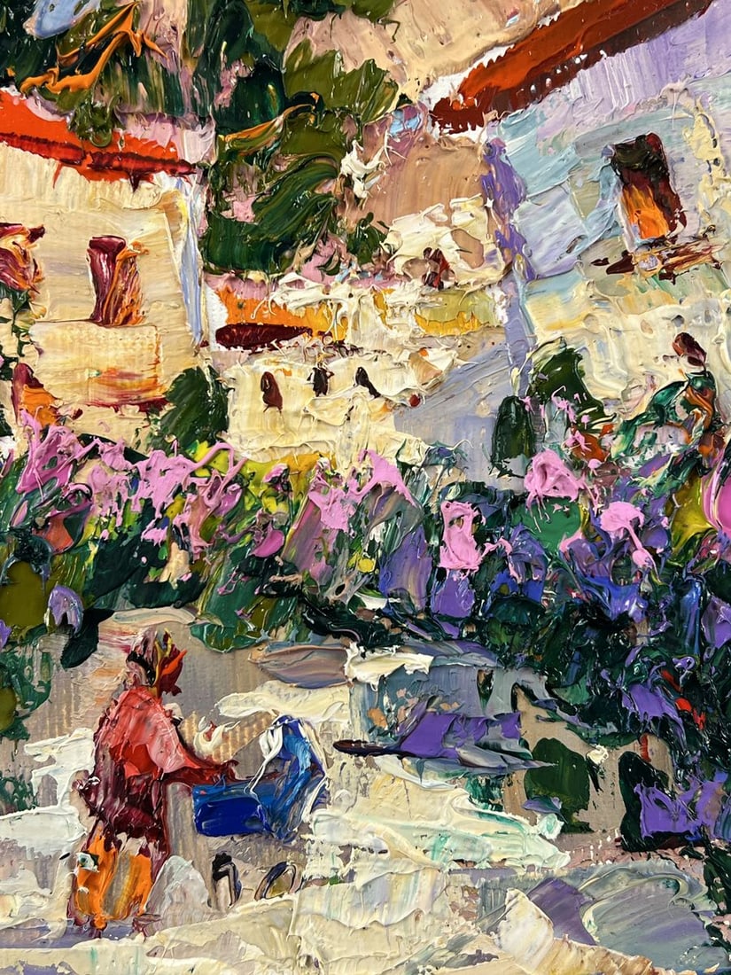 Oil painting Elderberry is blooming in the city Oleksiy Ivanyuk - 5