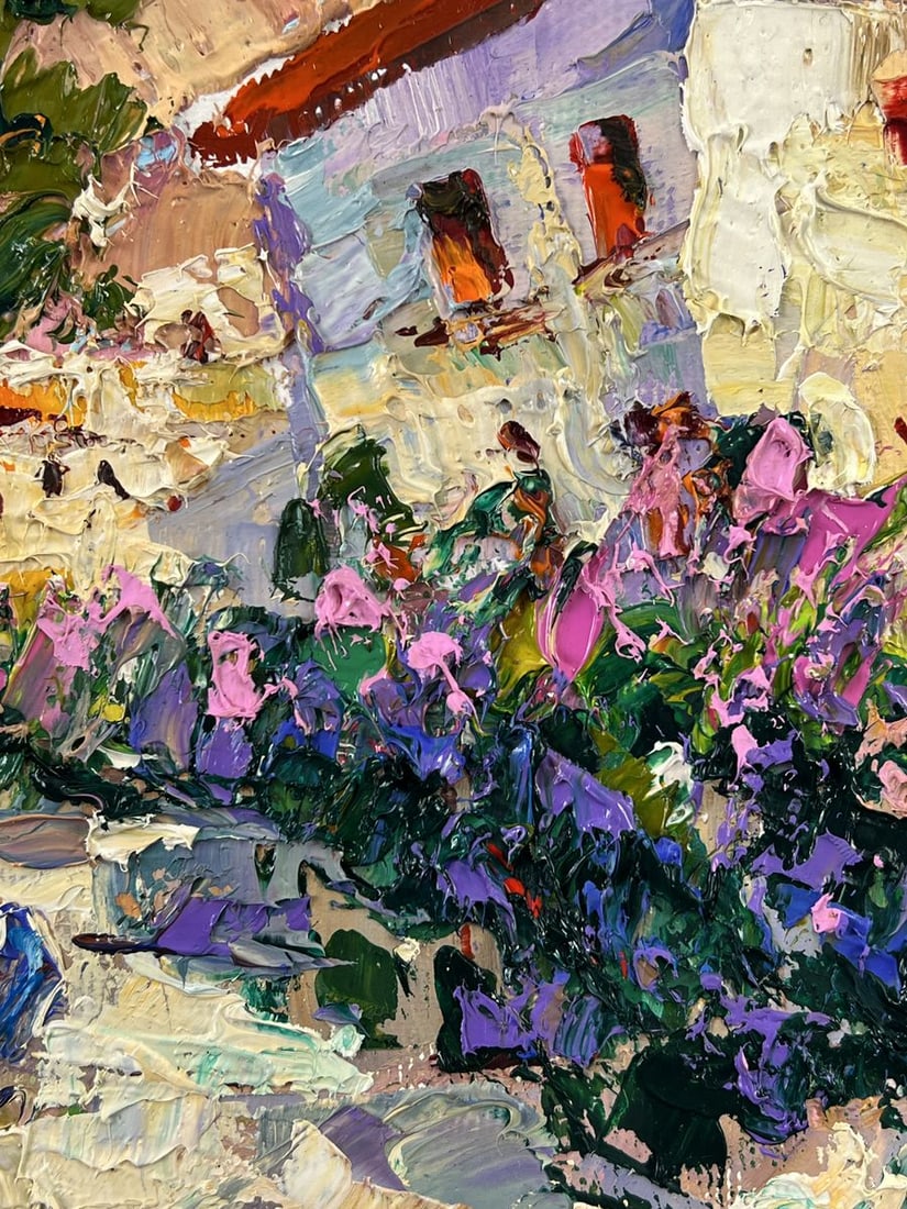 Oil painting Elderberry is blooming in the city Oleksiy Ivanyuk - 7
