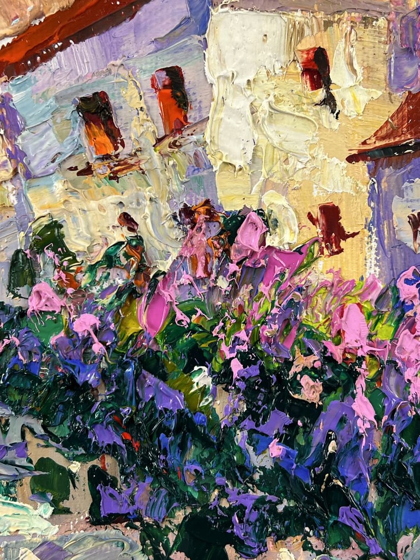 Oil painting Elderberry is blooming in the city Oleksiy Ivanyuk - 8