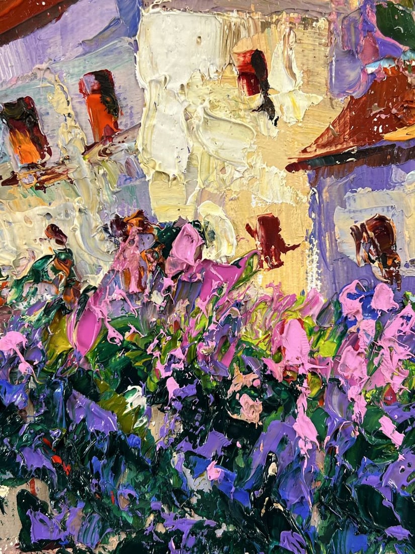 Oil painting Elderberry is blooming in the city Oleksiy Ivanyuk - 9