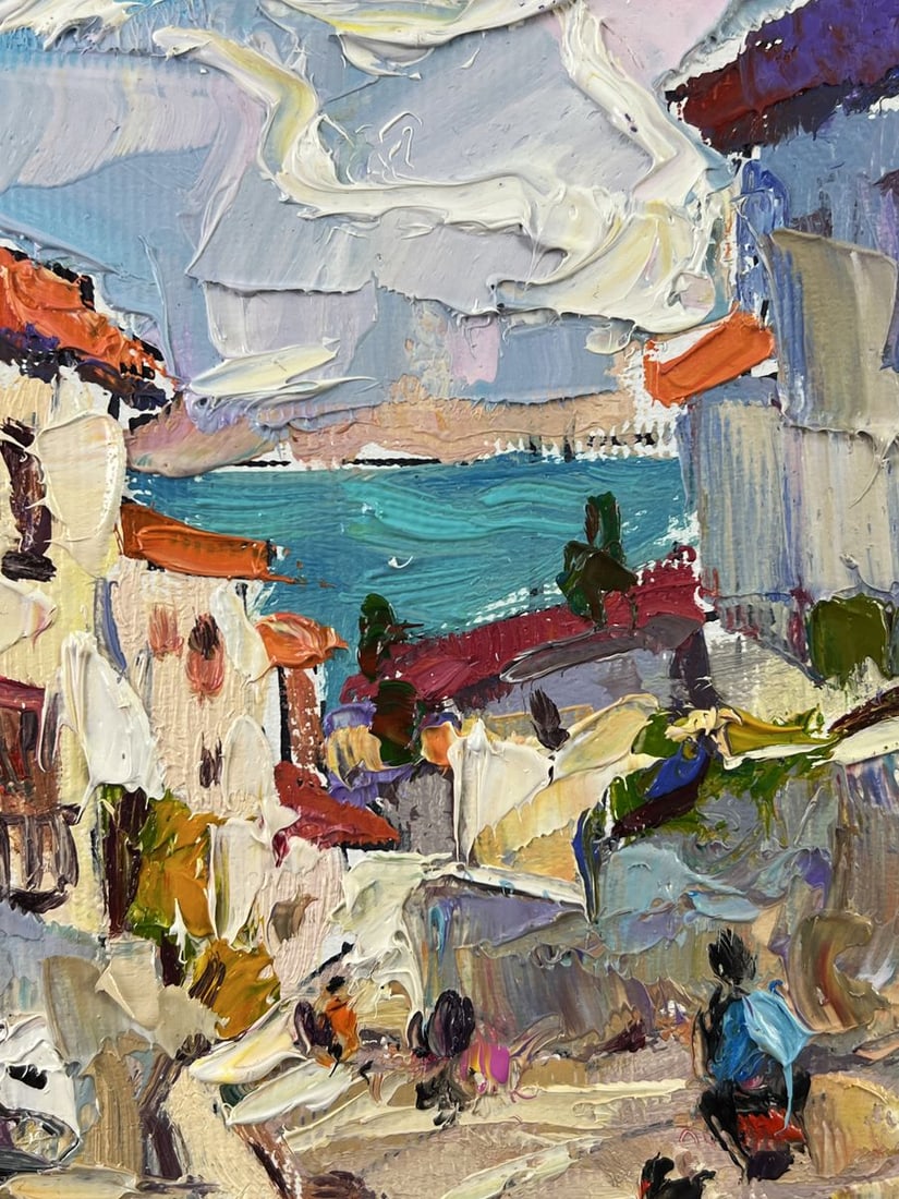 Oil painting Sunny Day in the Sea City Oleksiy Ivanyuk - 6