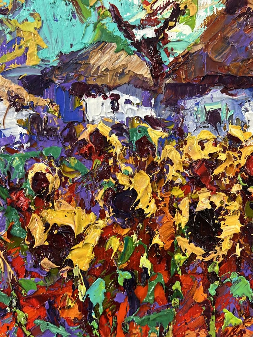 Oil painting Sunny Field in the Village Oleksiy Ivanyuk - 5