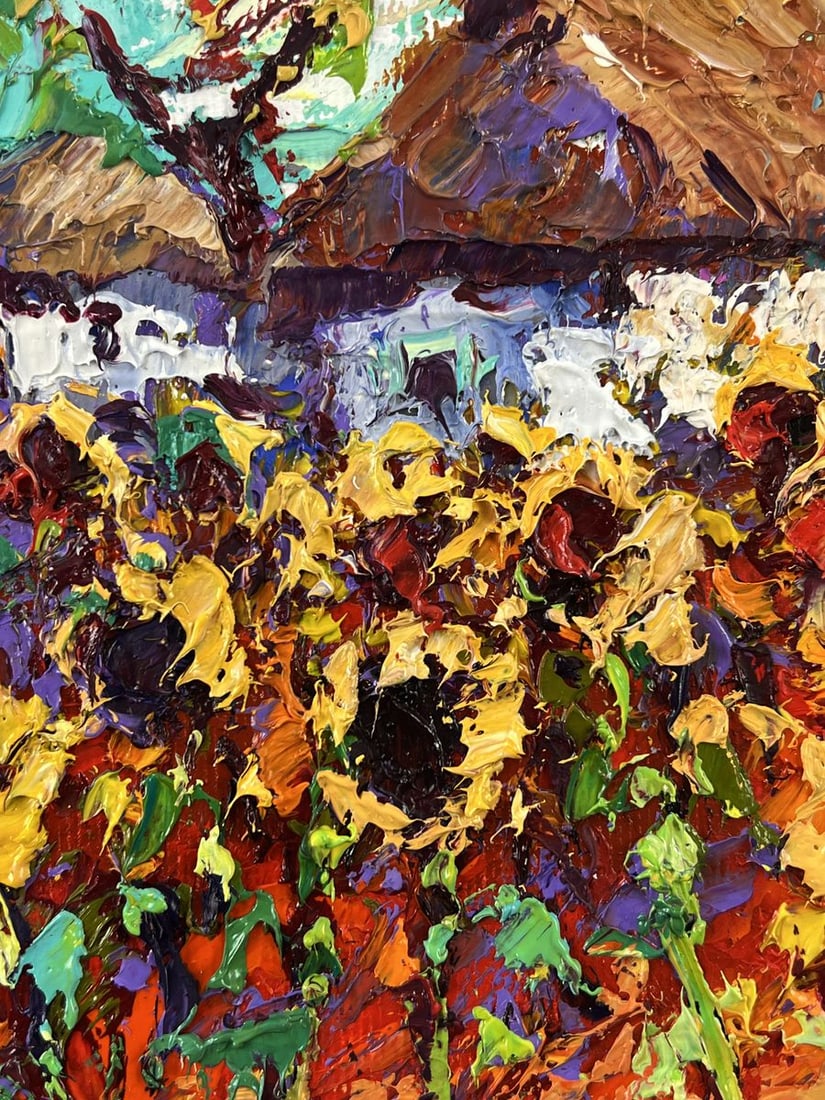 Oil painting Sunny Field in the Village Oleksiy Ivanyuk - 7