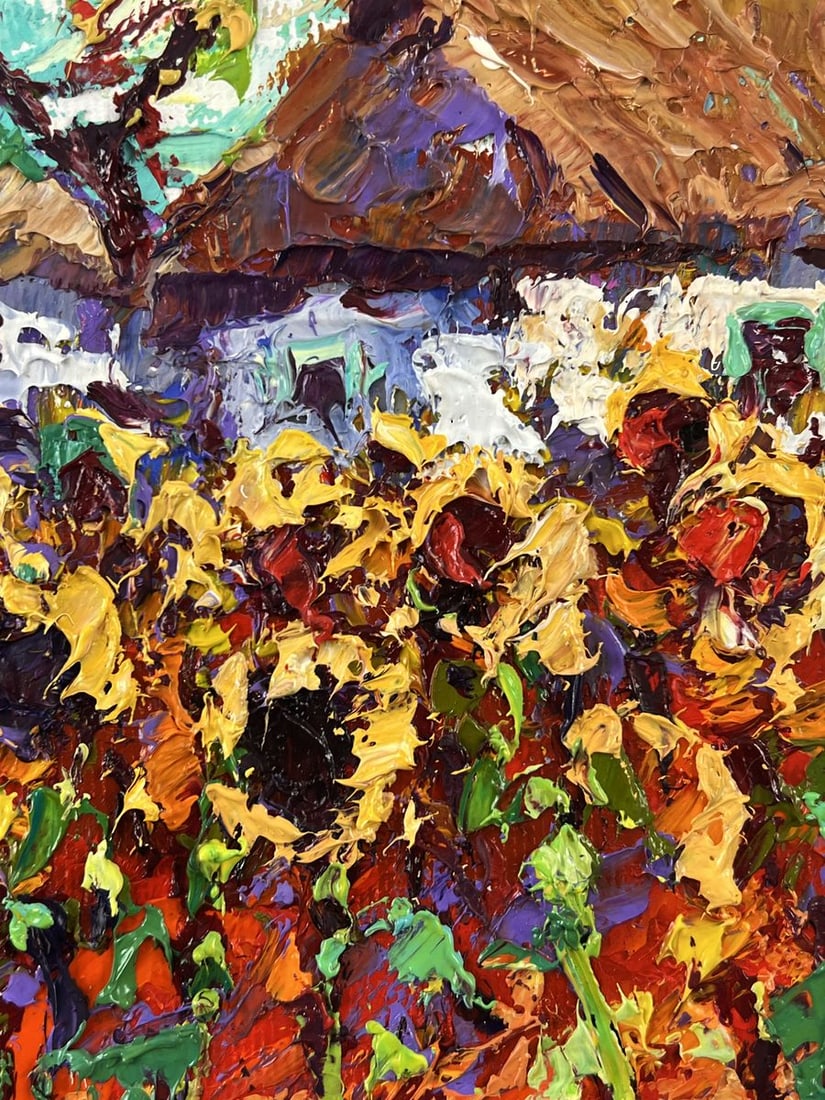Oil painting Sunny Field in the Village Oleksiy Ivanyuk - 8