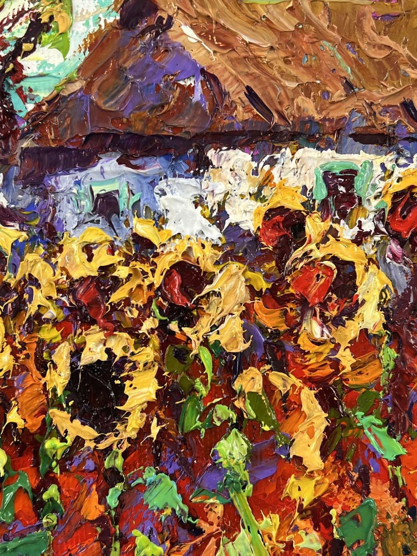 Oil painting Sunny Field in the Village Oleksiy Ivanyuk - 9